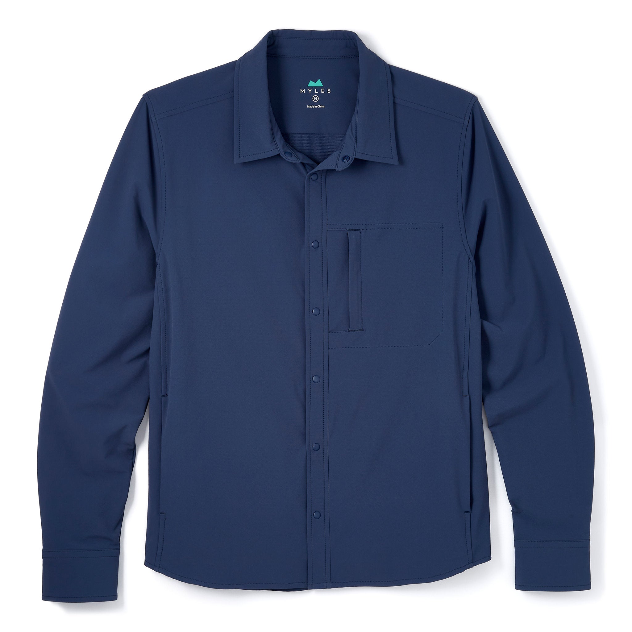 Everyday Overshirt in River | Men's Technical Button-up | Myles