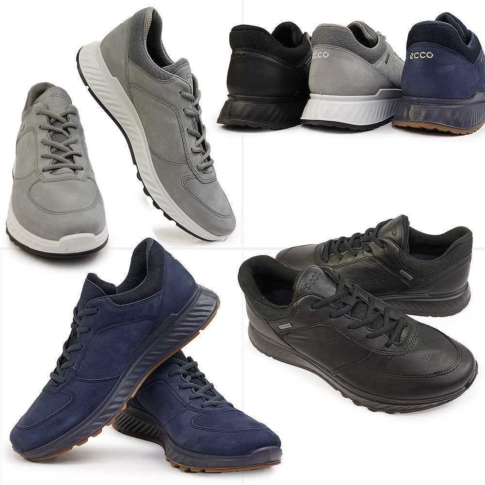 エコー 靴 防水 ゴアテックス レザースニーカー アウトドア メンズ