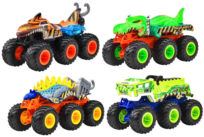 ホットウィール モンスタートラック トランスポーター アソート4台