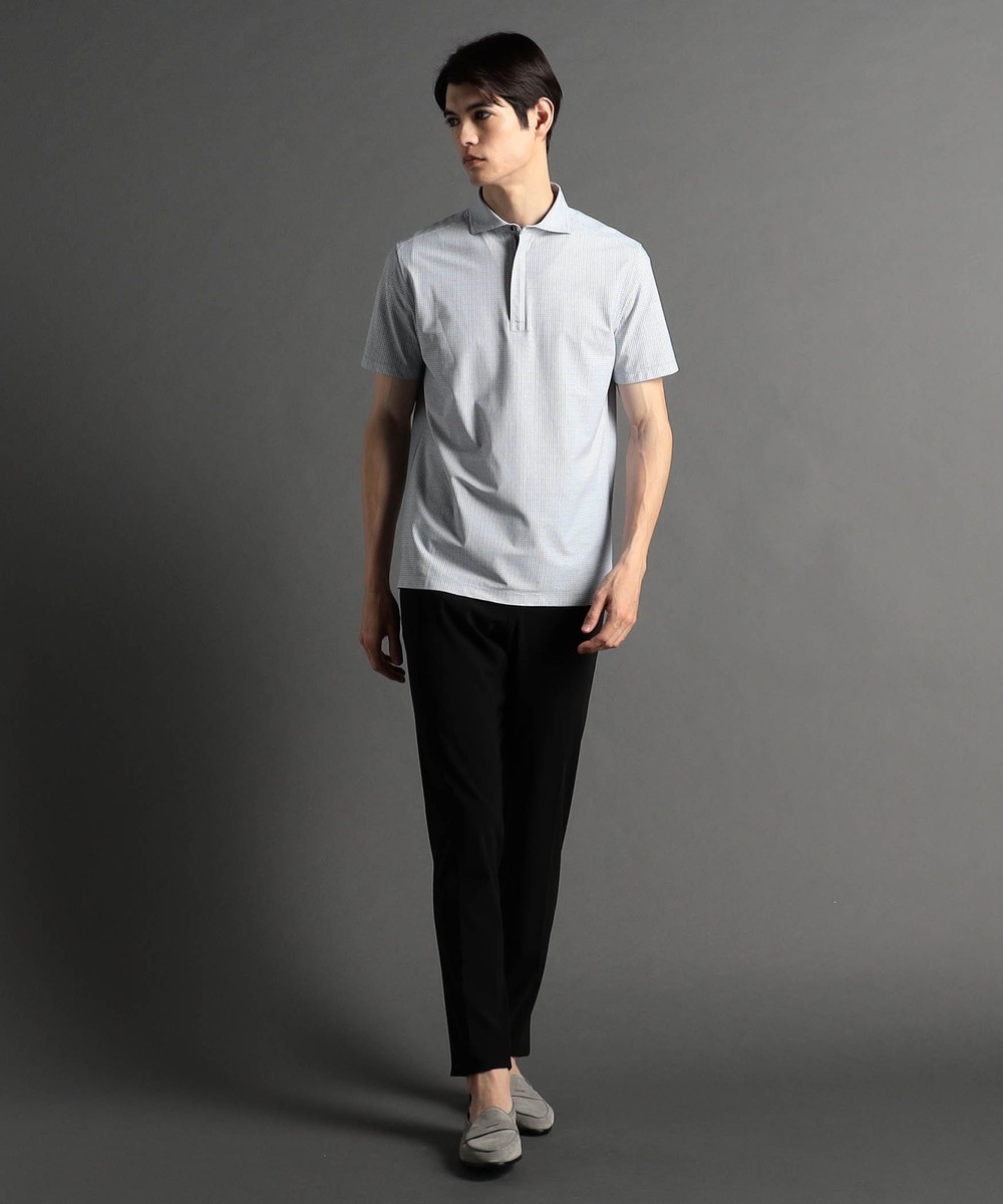 ex/tra】CANCLINI ハウンドトゥースZIPポロシャツ｜ポロシャツ｜ニコル