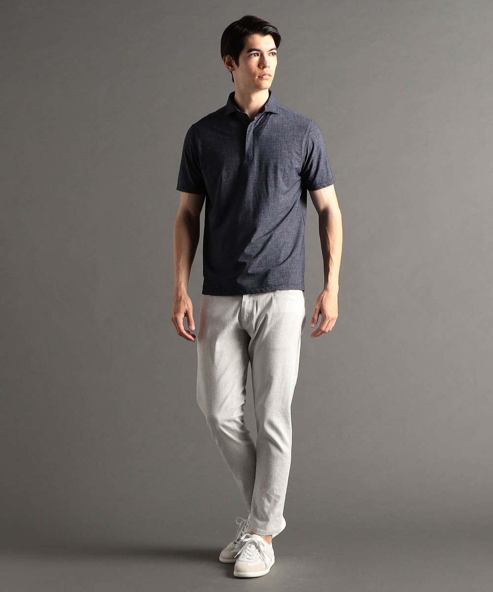 ex/tra】CANCLINI ハウンドトゥースZIPポロシャツ｜ポロシャツ｜ニコル