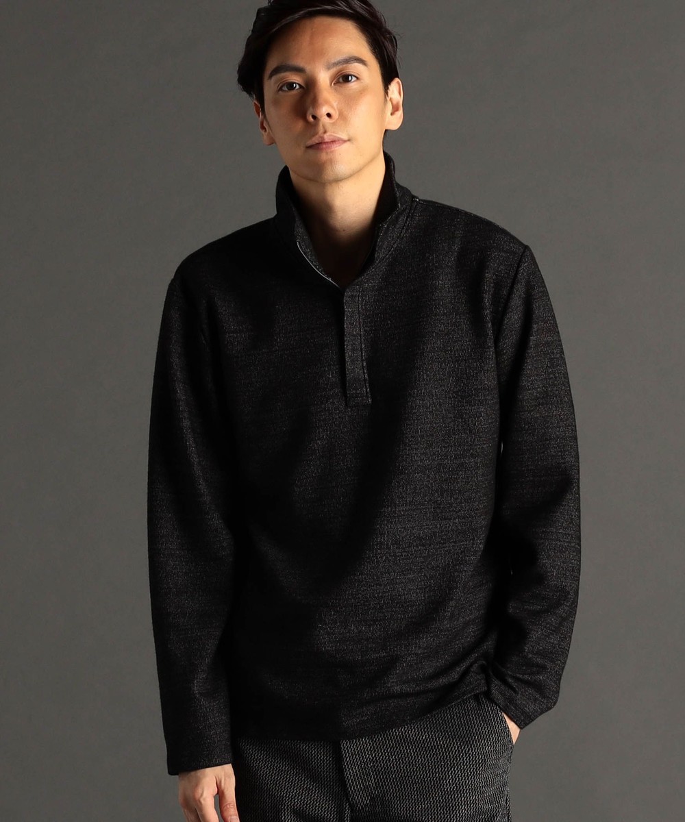 メランジダブルフェイス スタンドジッププルオーバー｜長袖｜ニコル