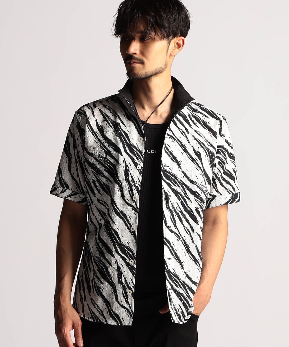 つるこ様シャツ36 カラーコーティングスタンドカラーシャツ｜長袖