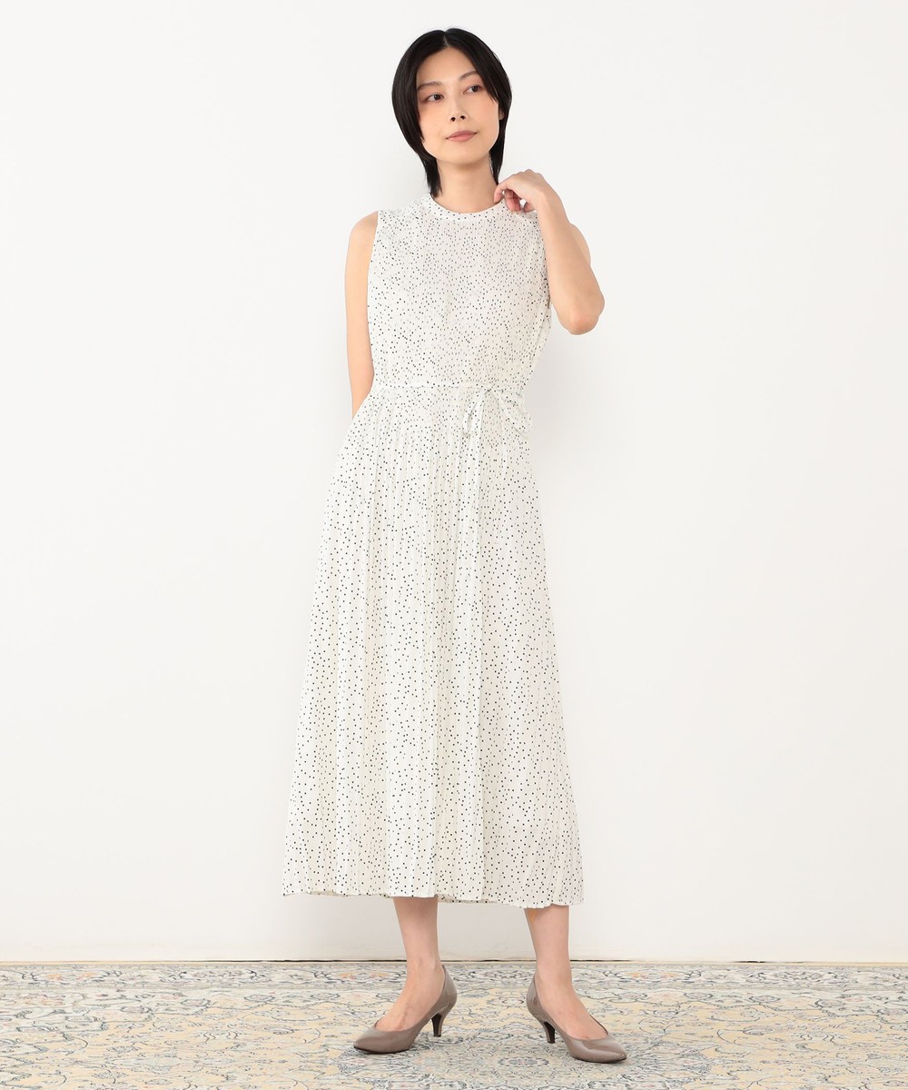 WALDO】ランダムドットノースリーブプリーツワンピース｜その他