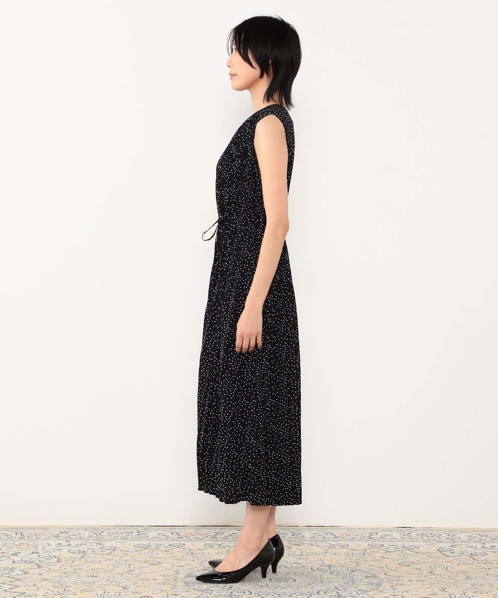 WALDO】ランダムドットノースリーブプリーツワンピース｜その他
