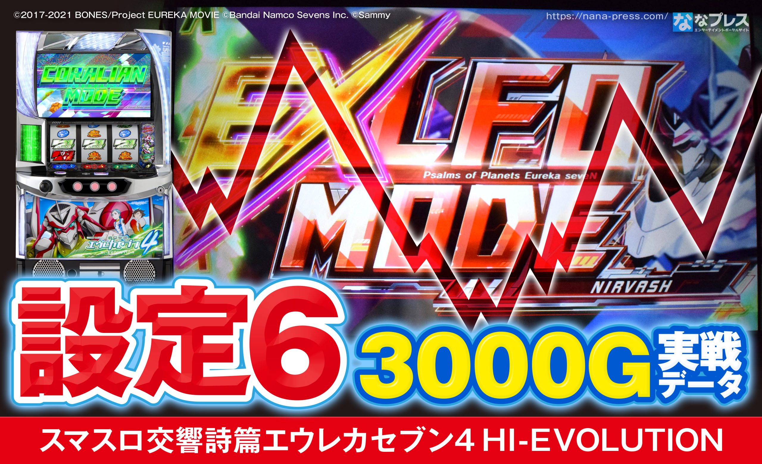 スマスロ交響詩篇エウレカセブン4 HI-EVOLUTION】設定6の約3000G実戦