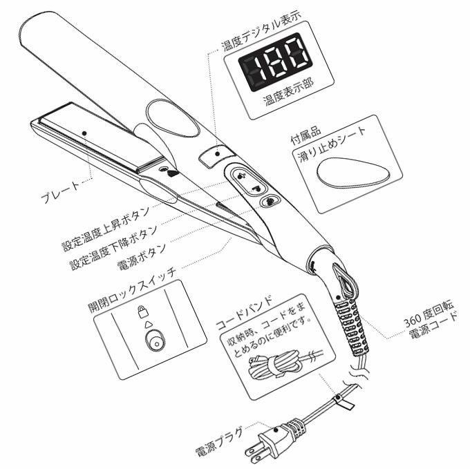 絹女 KINUJO PRO Straight ストレートアイロン KP001｜美容室専売品の