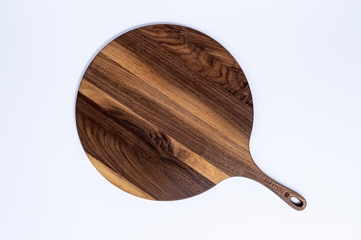 取っ手付きピザプレート大判 直径350mm 取っ手160mm | ナカヤマ木工