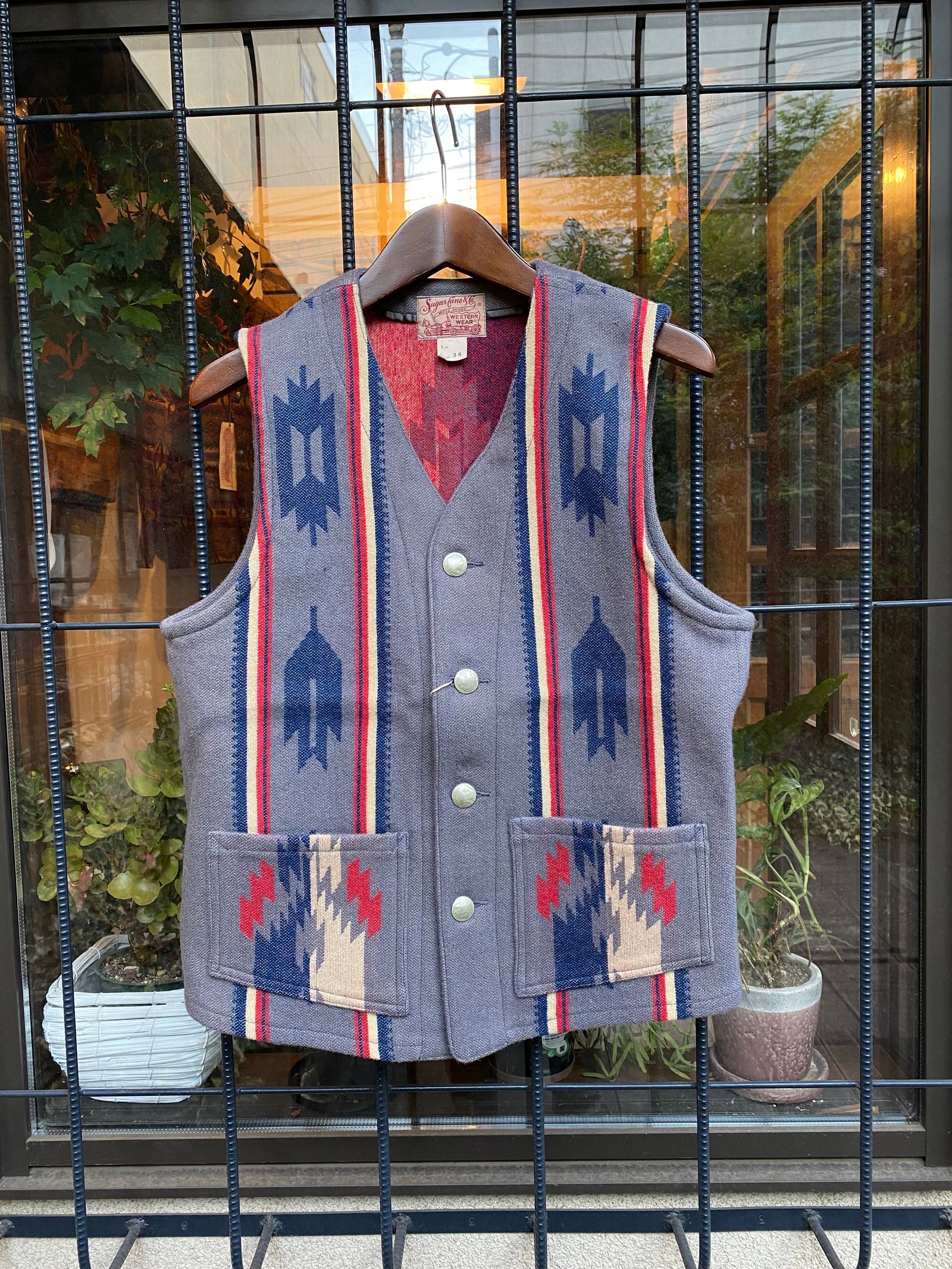 SUGAR CANE - NATIVE AMERICAN WOOL BLANKET VEST / ブランケット