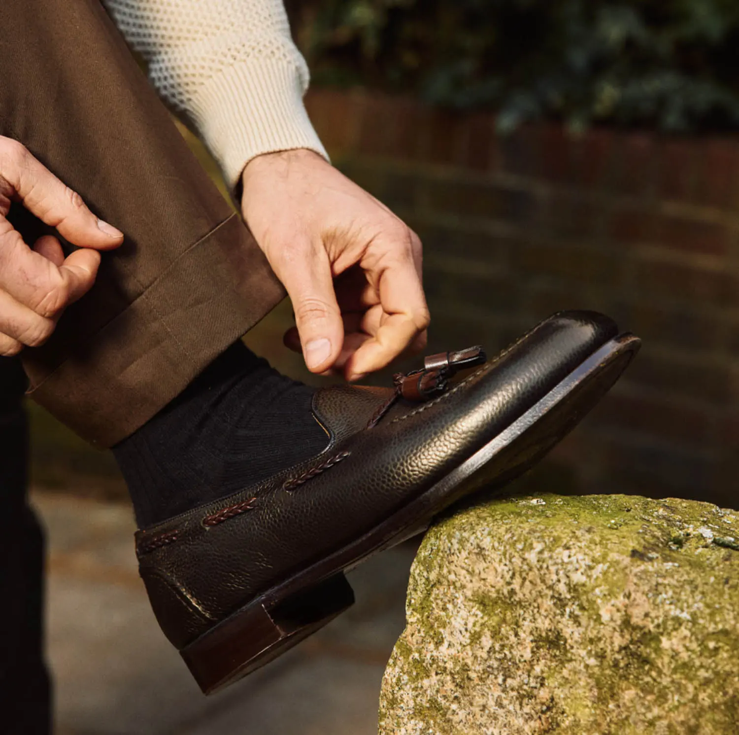 ジョセフチーニー HUBERT-II タッセルローファー WALNUT GRAIN