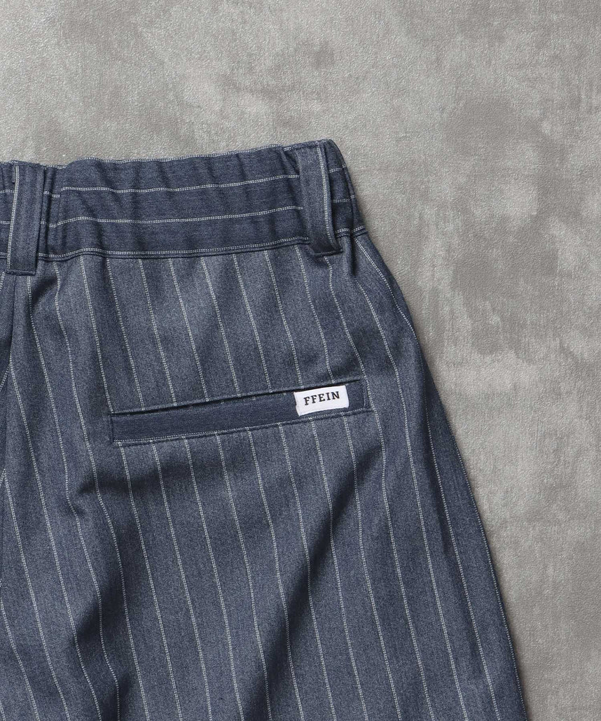 FFEIN(フェイン)】ストライプワイドタックパンツ / スラックス パンツ