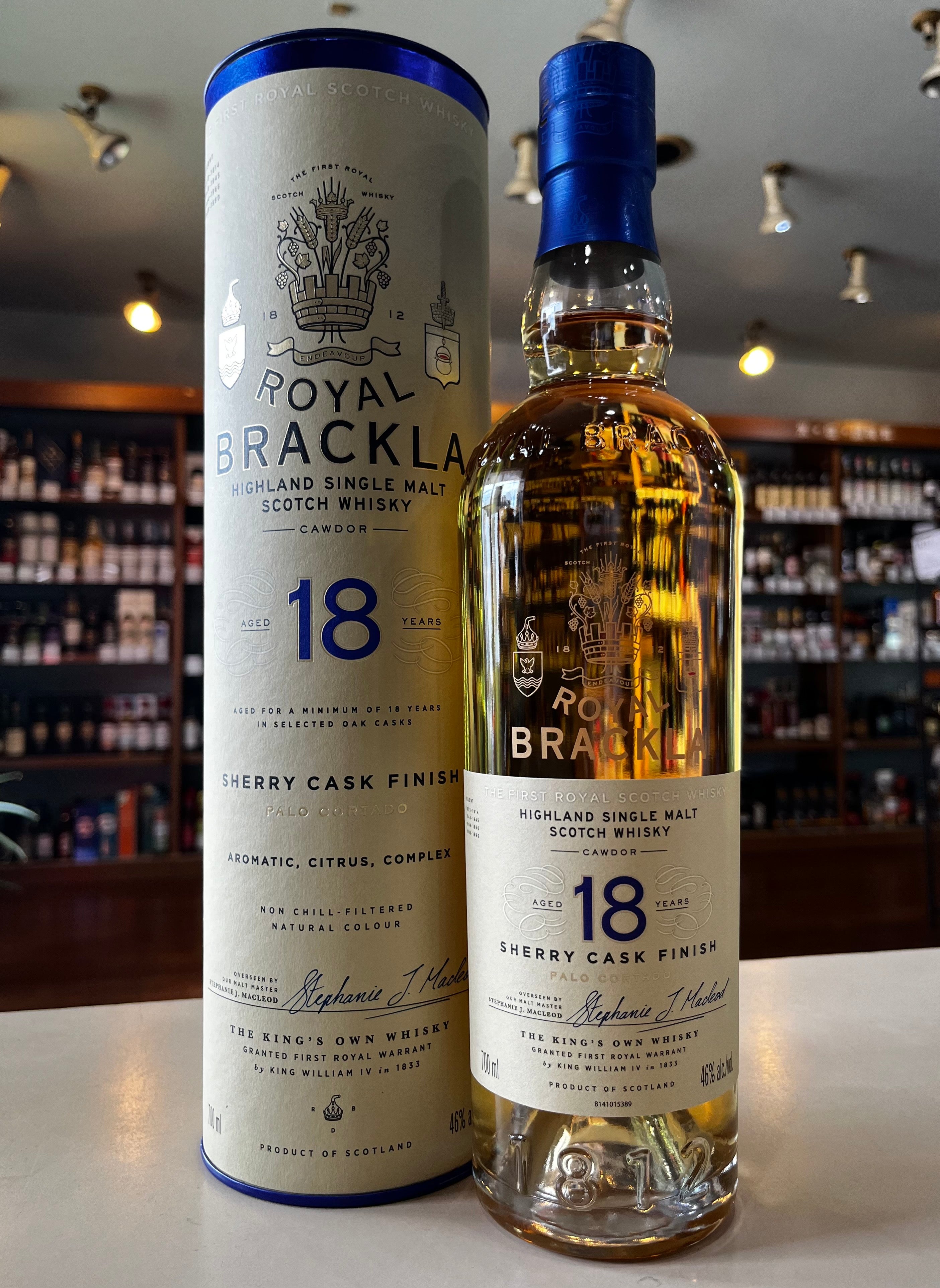 ROYAL BRACKLA AGED 18 YEARS SHERRY CASK FINISH HIGHLAND SINGLE