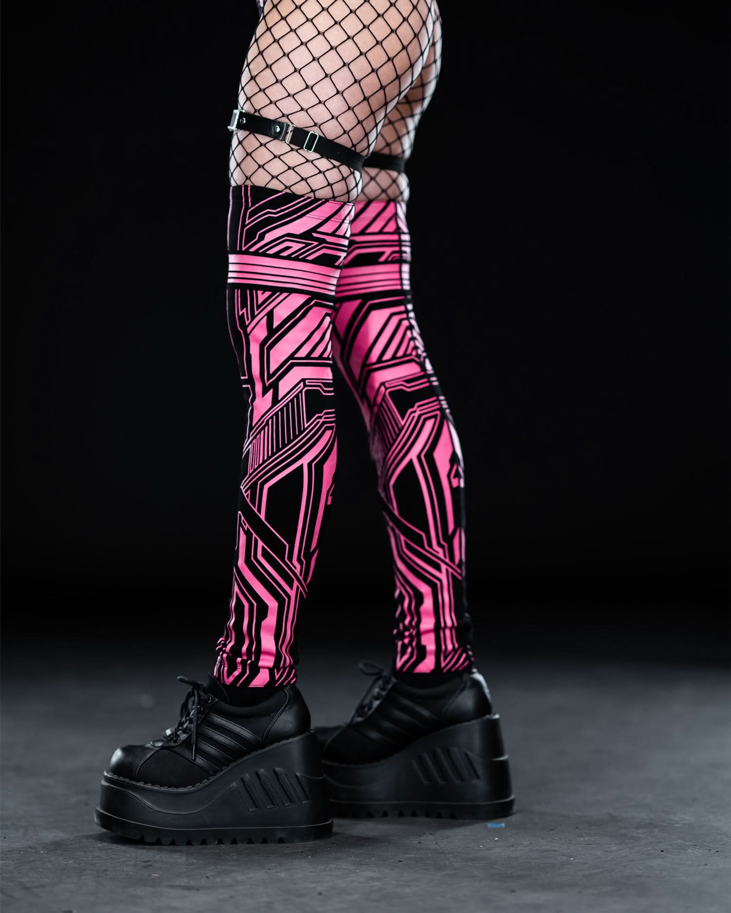 CYBERPUNK PINK PERFORMANCE THIGH HIGH SET
