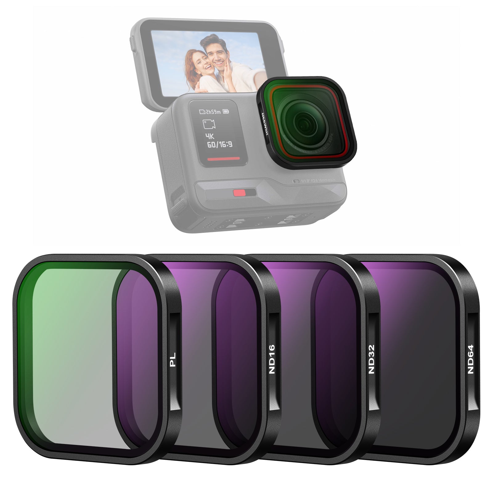 NEEWER 4 Pack ND&CPLフィルターセット Insta360 Ace Pro対応 – NEEWER.JP