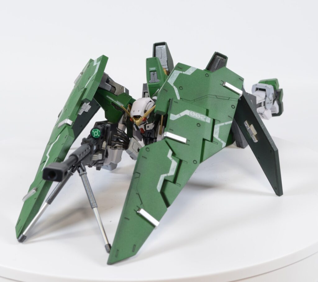 MGデュナメスを塗装して完成、ポージングやギミックを画像確認