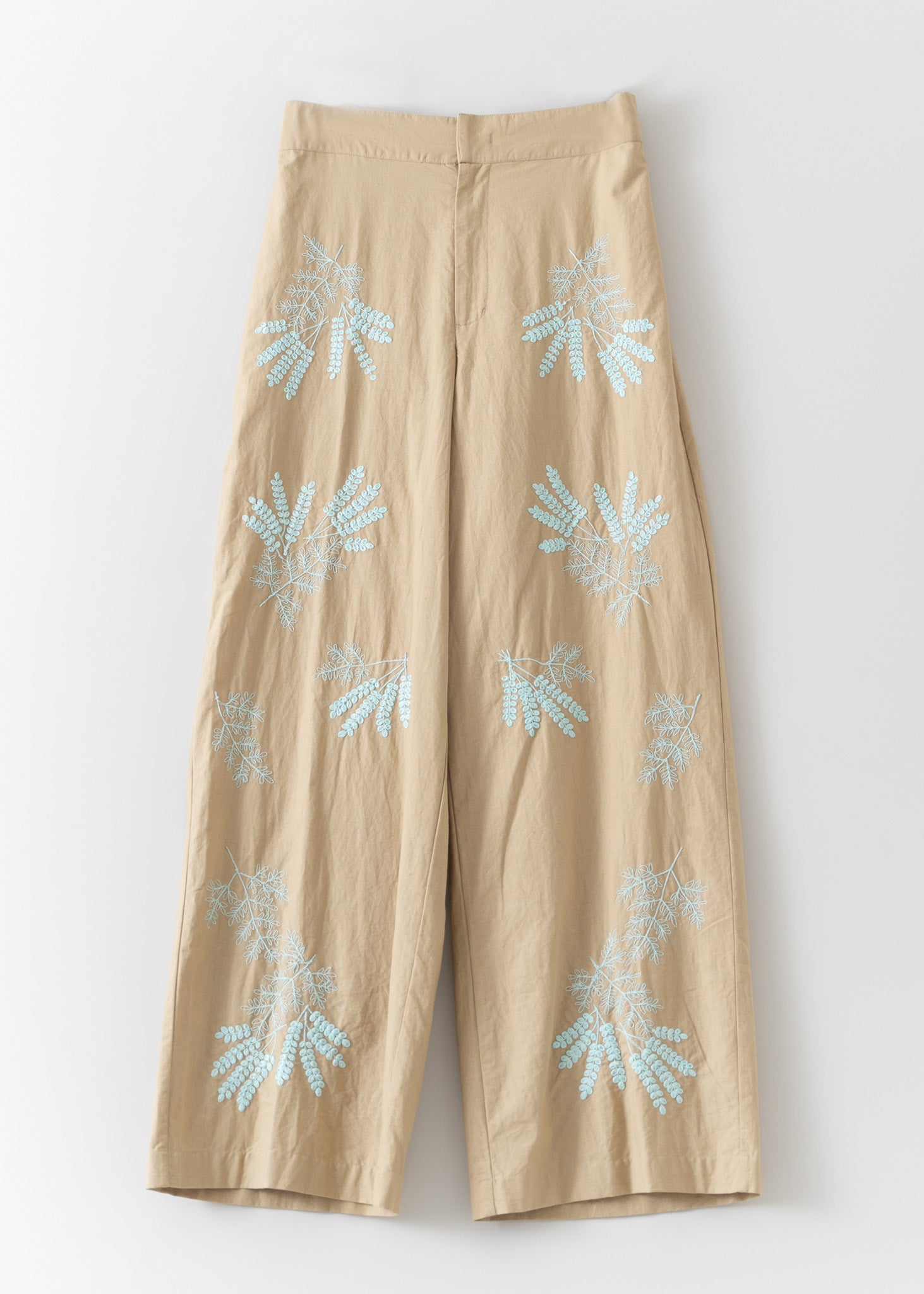 Cotton Linen Plants Embroidery Pants | Pasand by ne Quittez pas