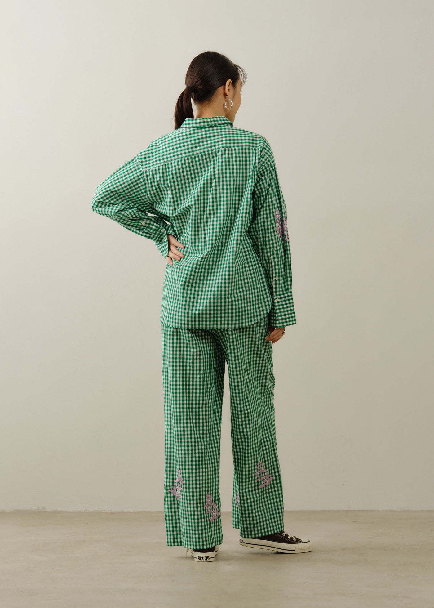 Cotton Poplin Mimosa Embroidery Shirt | Pasand by ne Quittez pas