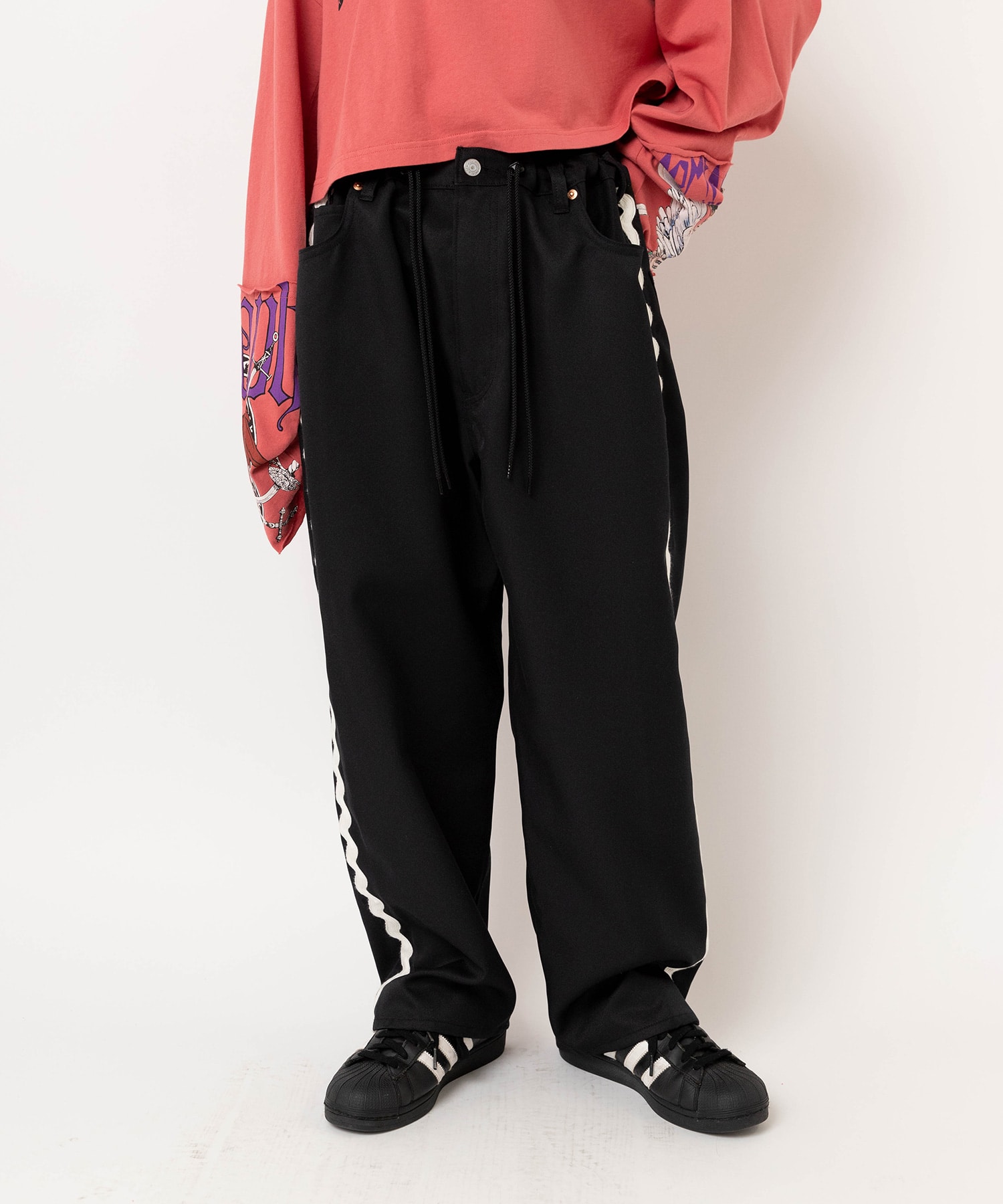 R4301 BIG5ポケット(M ブラック/ホワイト): パンツ - RNA ONLINE STORE