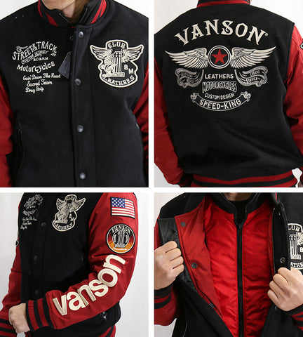 VANSON（バンソン）メルトンスタジャン フライングスター nvjk-2104