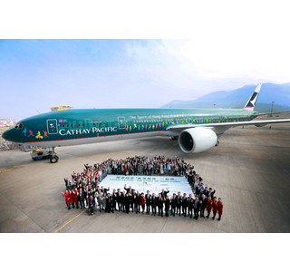 香港の精神を表した110デザインを搭載、キャセイのボーイング777特別