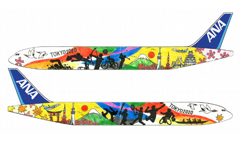 ANA、東京2020特別塗装機「HELLO 2020 JET」発表--中学生が描いた願い