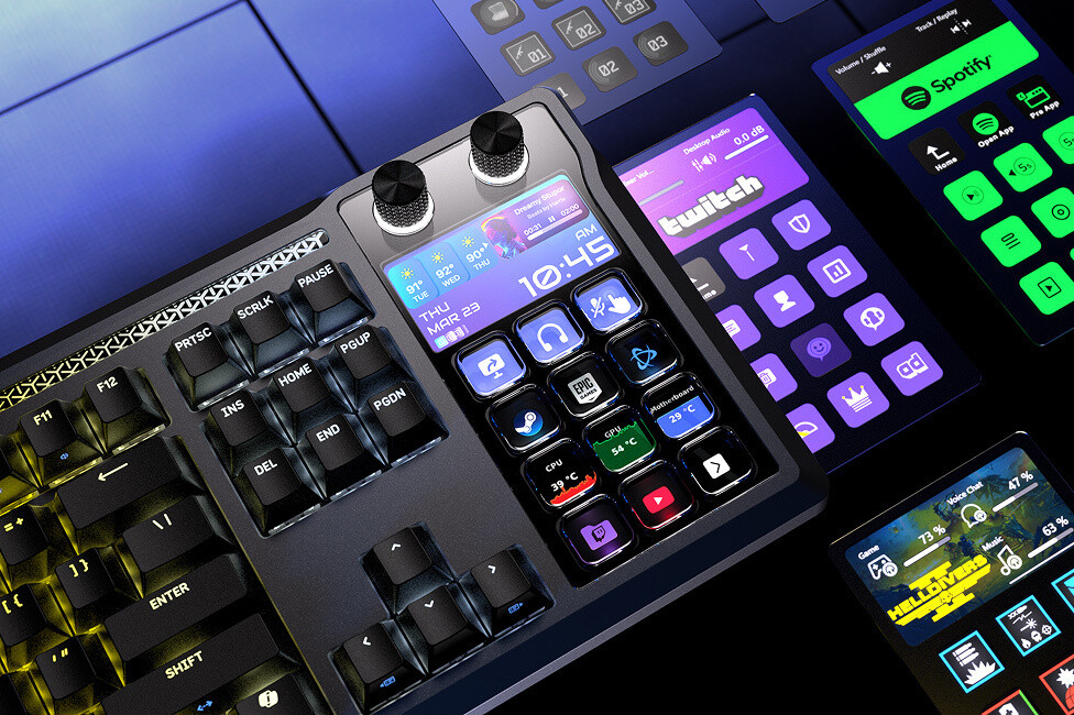 CORSAIR、Stream Deck内蔵で操作性を拡張したゲーミングキーボード