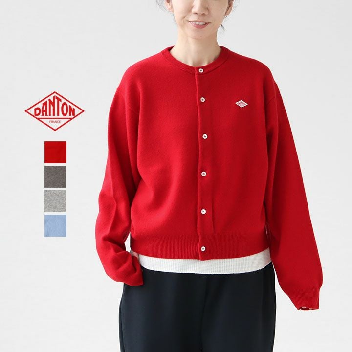 DANTON(ダントン) クルーネックニットカーディガン(DT-D0031LMW)の通販