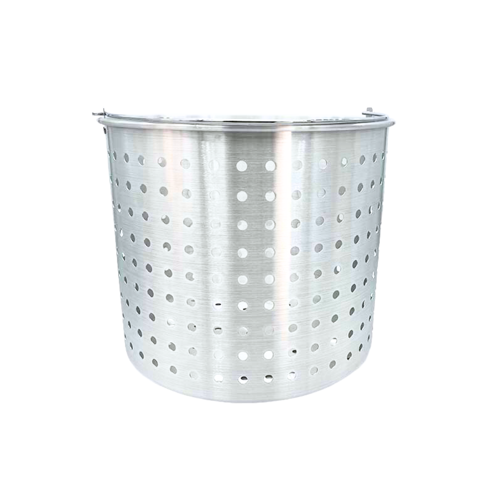 80 Qt. Aluminum Stockpot with Strainer Basket and Lid | Nexgrill