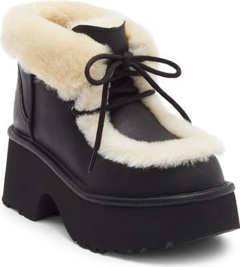 UGG® Esmee Genuine Shearling Detail Lace-Up Boot (Women) | Nordstrom