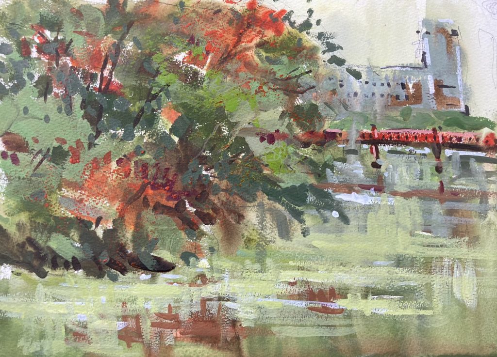 講習会｜風景画の描き方 天王寺公園 岡山豊樹講師 | 日曜画家協会