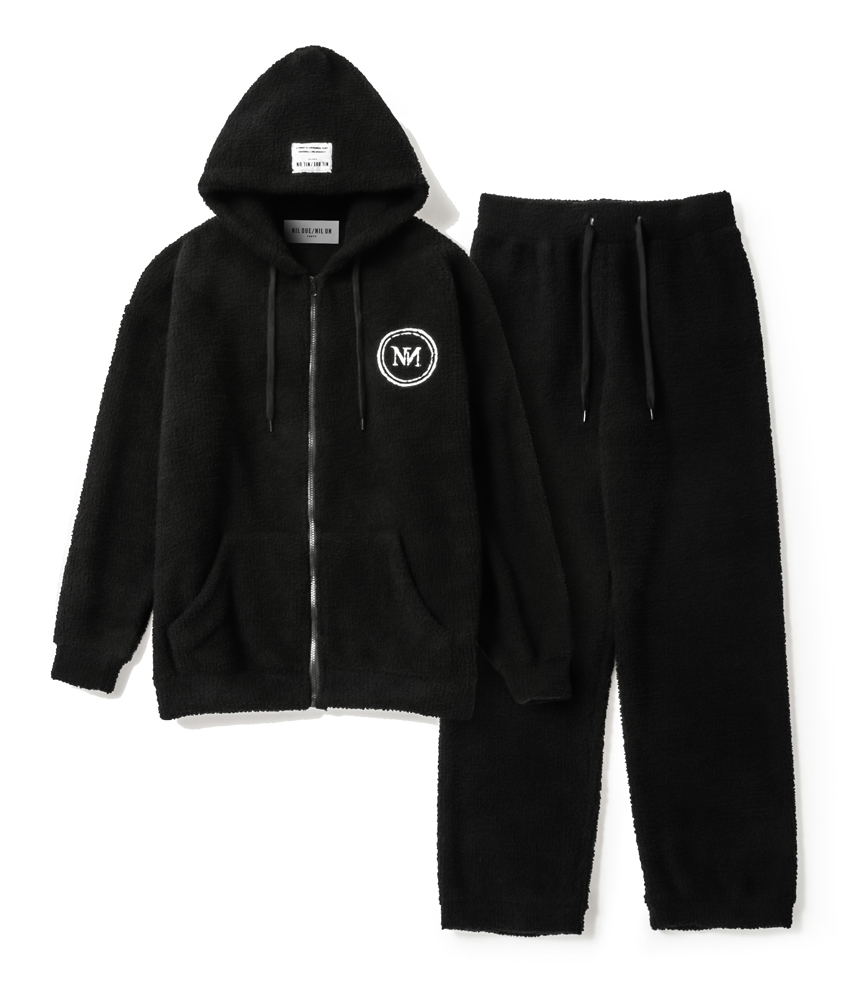 PLUG LOGO ZIP HOOD SET UP / BLK | NIL DUE / NIL UN TOKYO