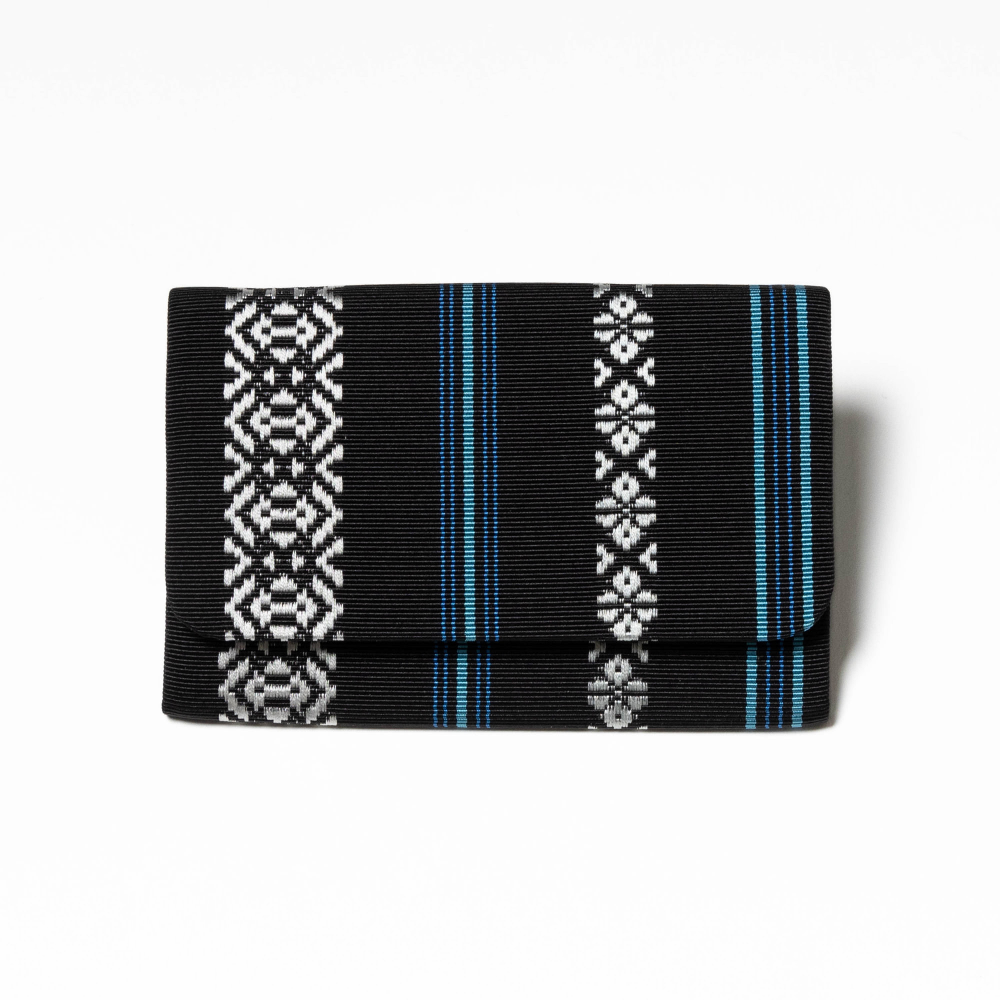 名刺入れ 黒/水色｜西村織物 オンラインショップ｜博多帯・博多織 通販