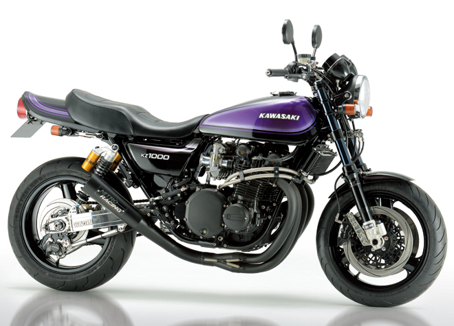 Z1/Z2/Mk-2/Z1-R/Z750FX-1 4in1 手曲げスチールメガホンEXマフラー