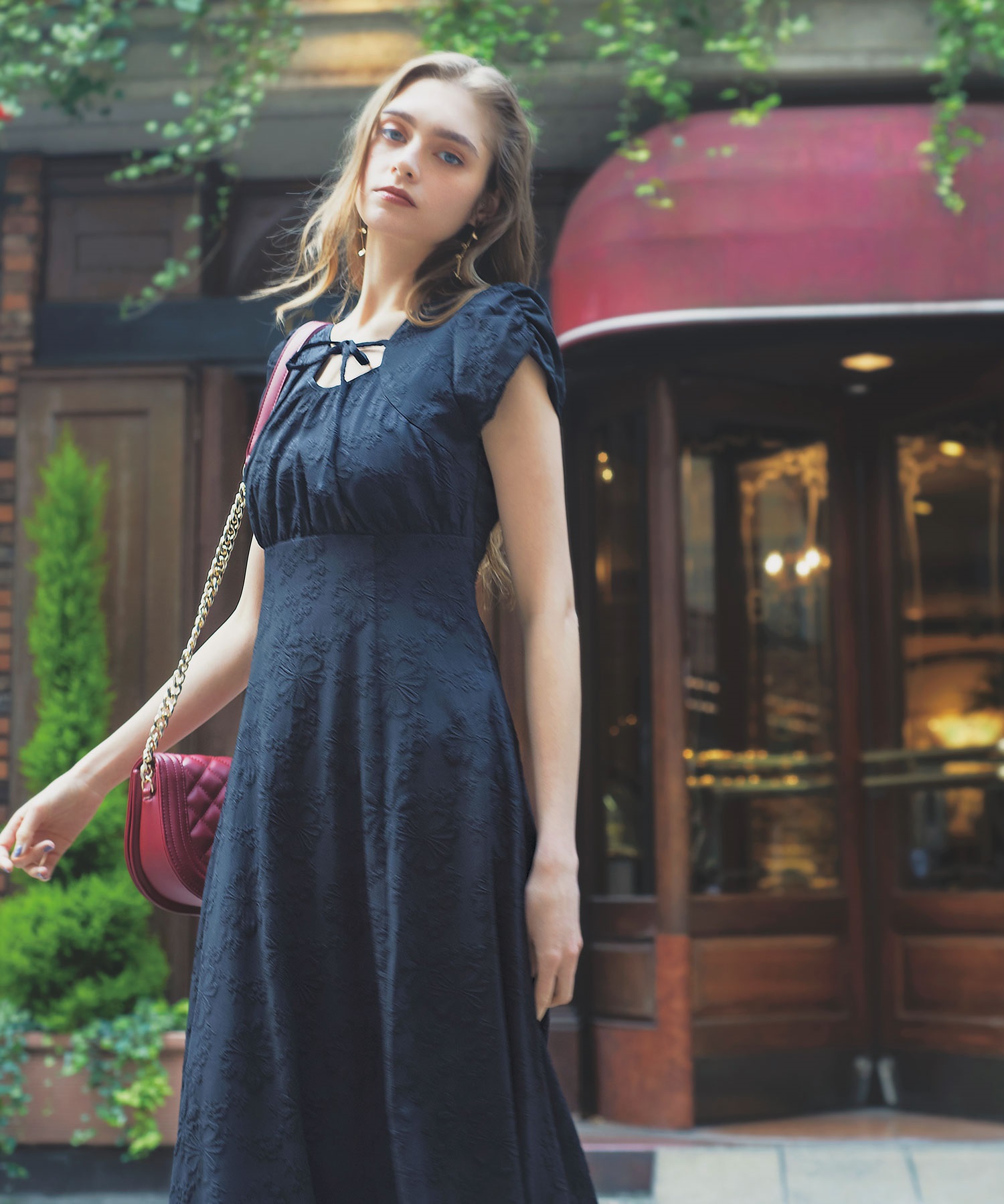 ギャザージャガードワンピース | ロングワンピース | NOELA OFFICIAL