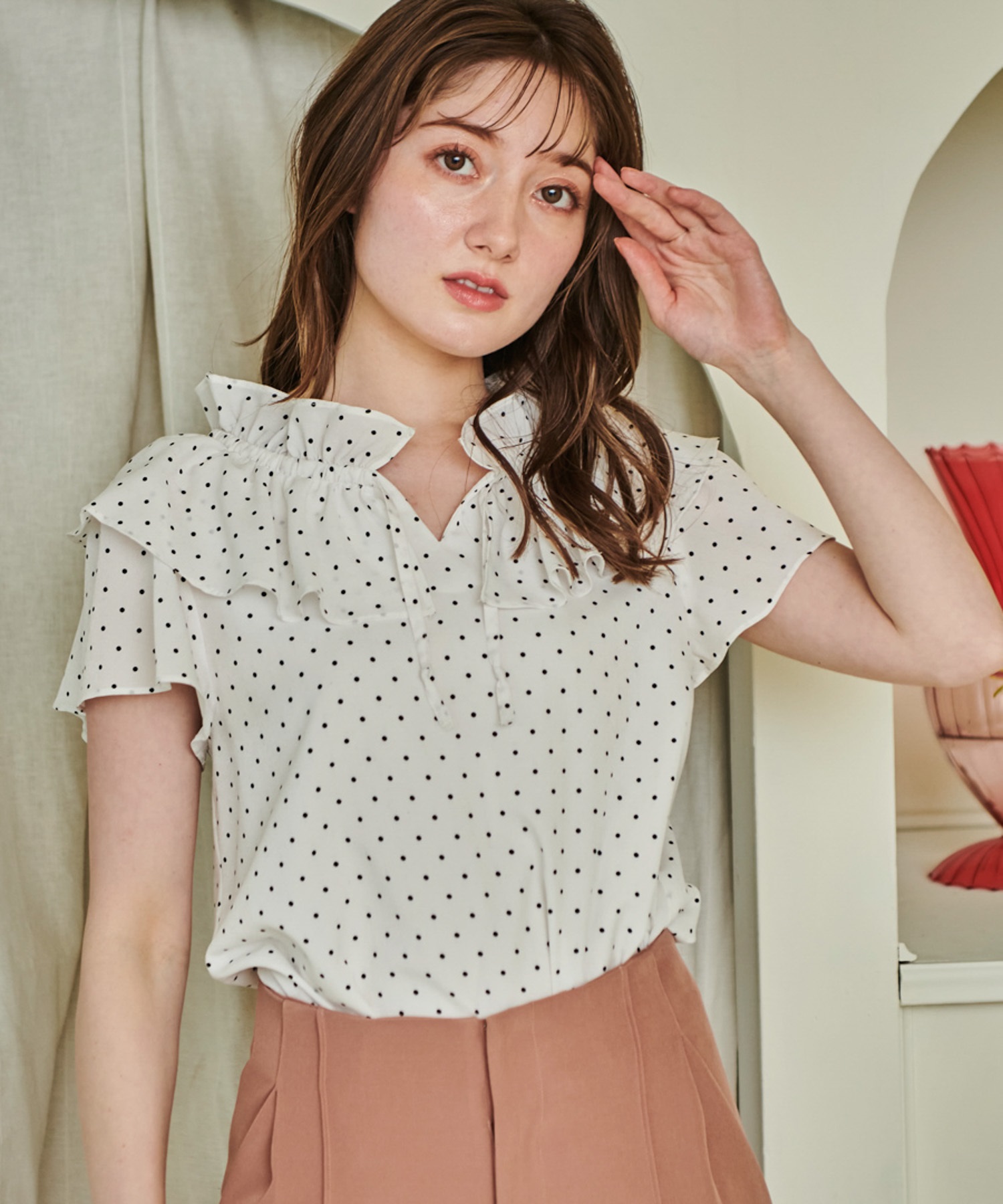 シアーフリルネックブラウス | シャツ・ブラウス | NOELA OFFICIAL WEB