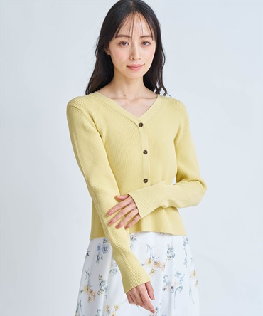 予約】Vネックボタンリブニット | カーディガン | NOELA OFFICIAL WEB
