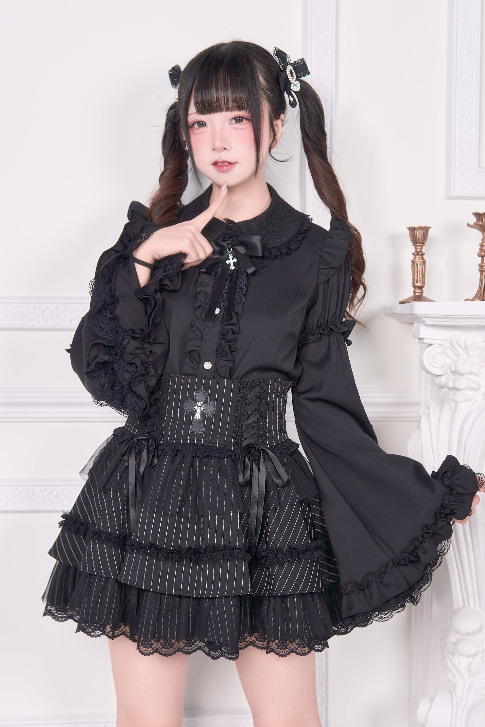 姫袖リボンレースアップブラウス – NoGenki