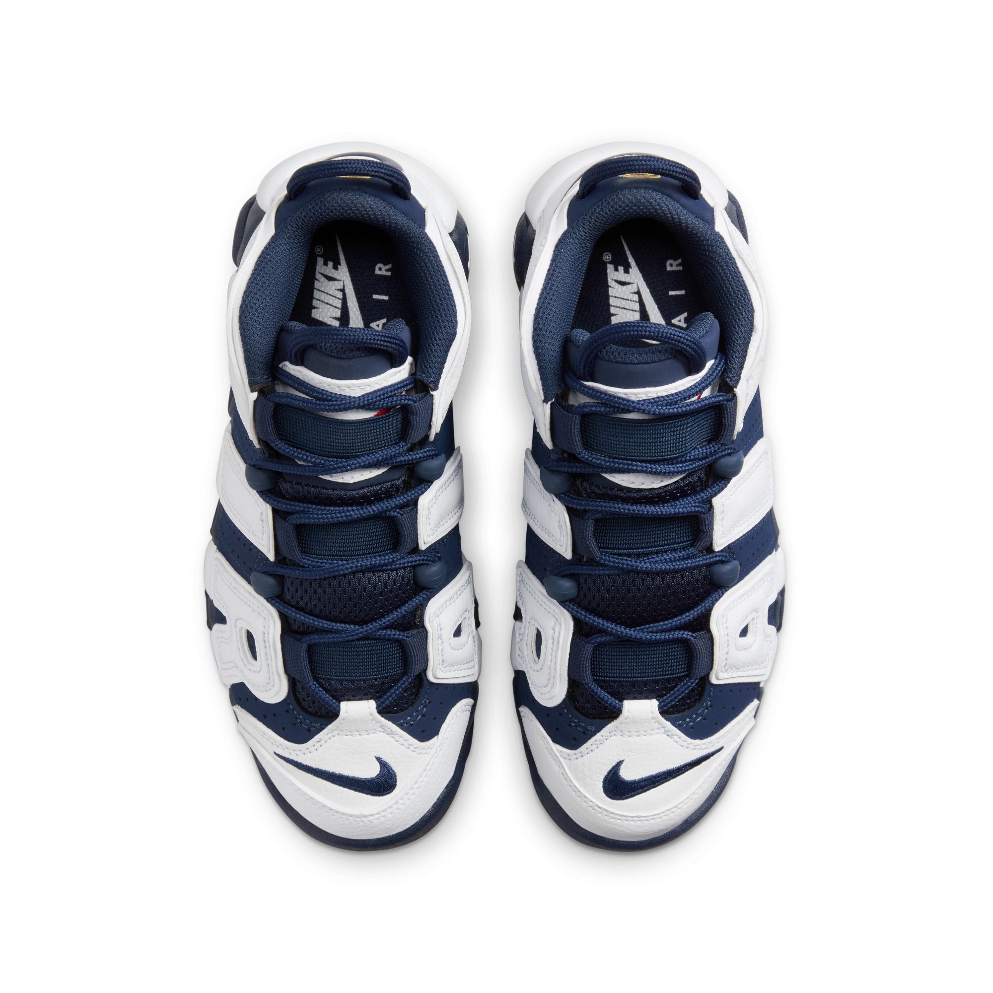 Nike - Boy - GS Air More Uptempo - White/Midnight Navy/Metallic