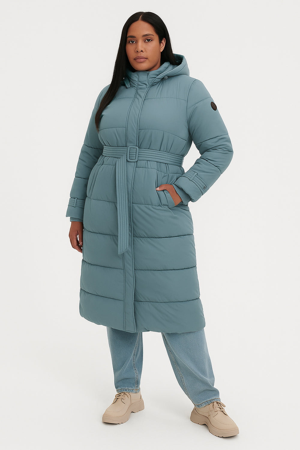 Mara Plus Long Length Puffer | Noize