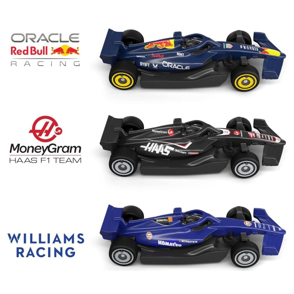 Set de joaca cu masinute si circuit, Hot Wheels, F1 Grand Prix