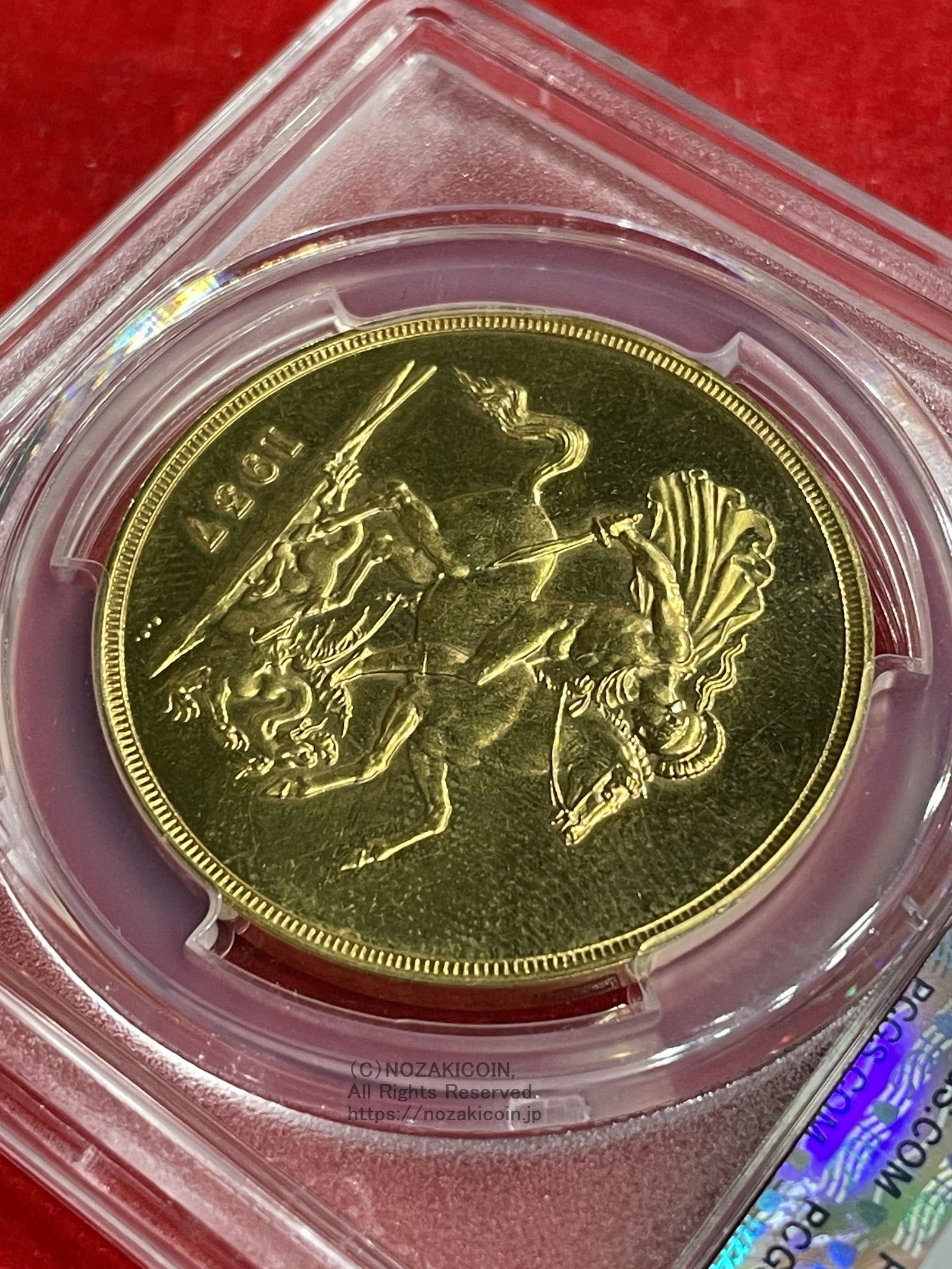 イギリス 5ポンド金貨 プルーフ 1937年 PCGS PR63CAM – 野崎コイン