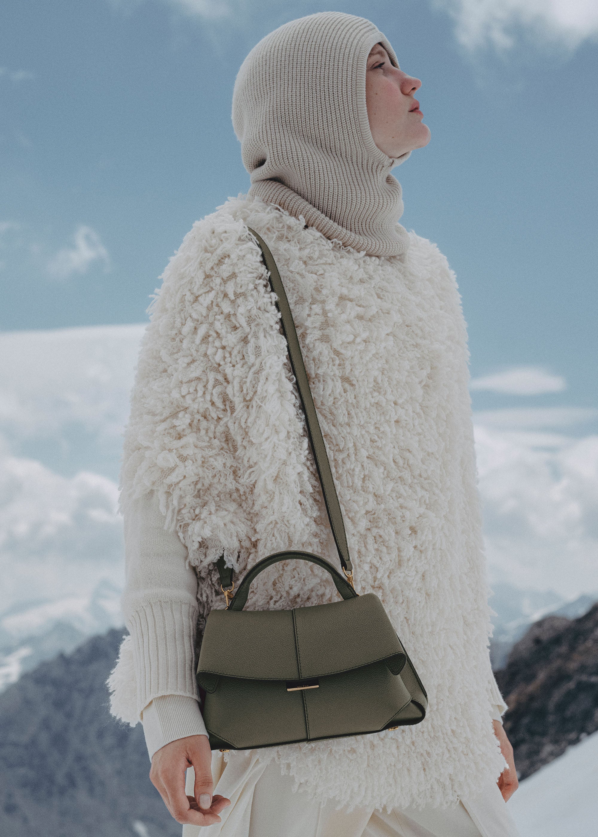 Polène | Bag - Mokki Mini - Textured Smoky Green – Polène NL