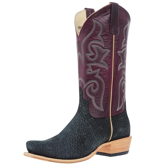 Horse Power Top Hand Men`s Grey Carpincho 13in Wine Texas Top