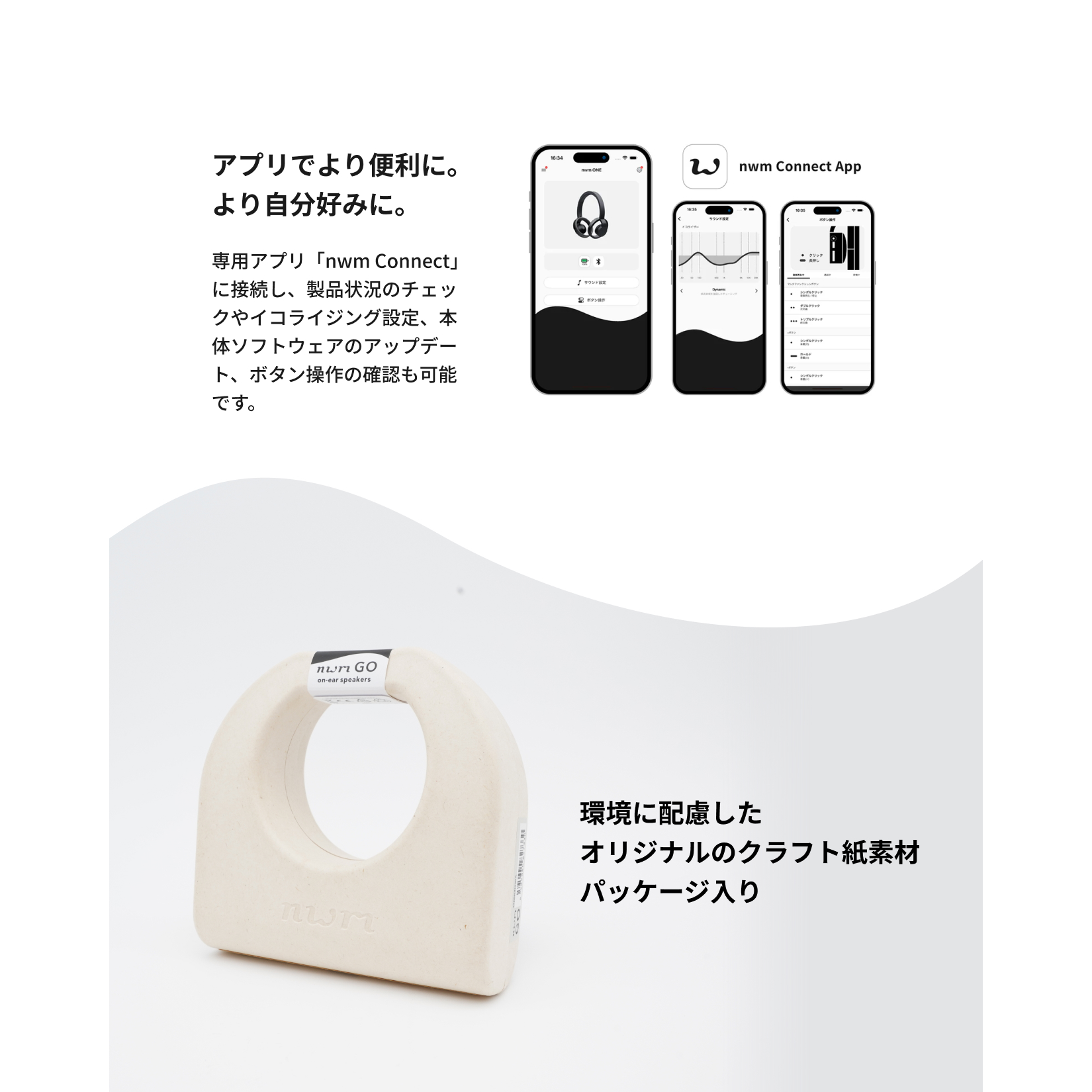 nwm GO オープンイヤー型 ネックバンドワイヤレス 耳スピーカー