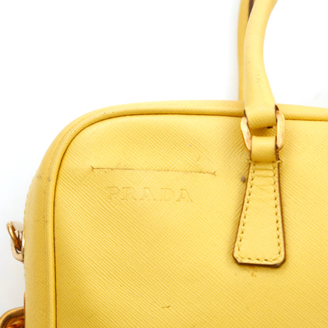 プラダ PRADA レザー ミニ ハンドバッグ イエロー P14303 – NUIR VINTAGE