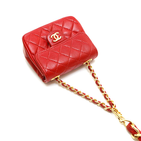 シャネル CHANEL ミニミニマトラッセ ラムスキン チェーンベルト