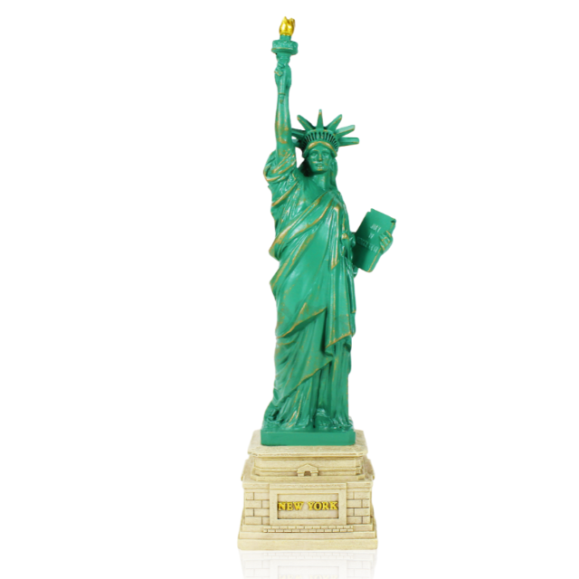8in NYC Mini Statue of Liberty Replica Statue w/ Brick Base