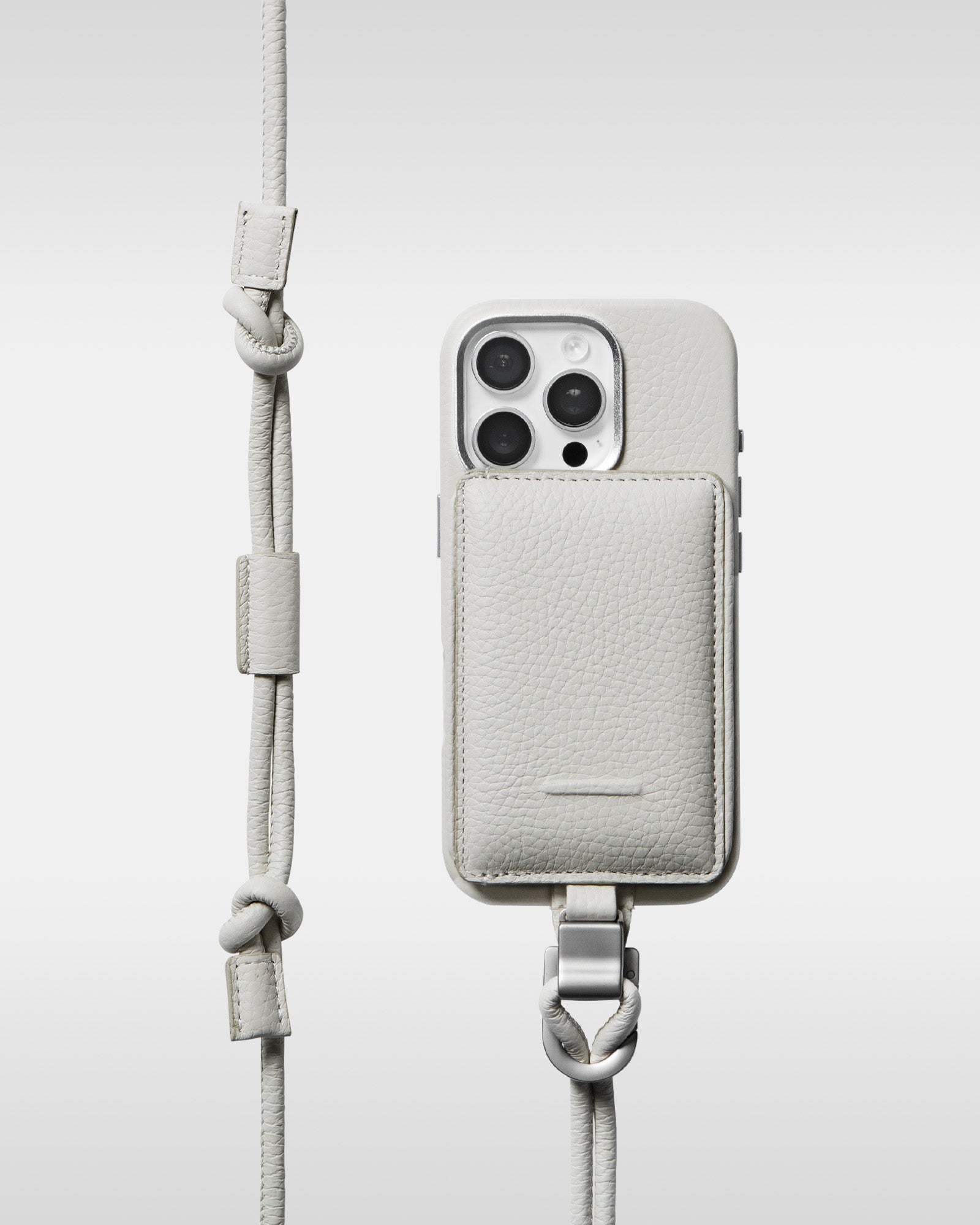 レザー製 iPhoneケース セット / 着脱可能ストラップ付スマホケース