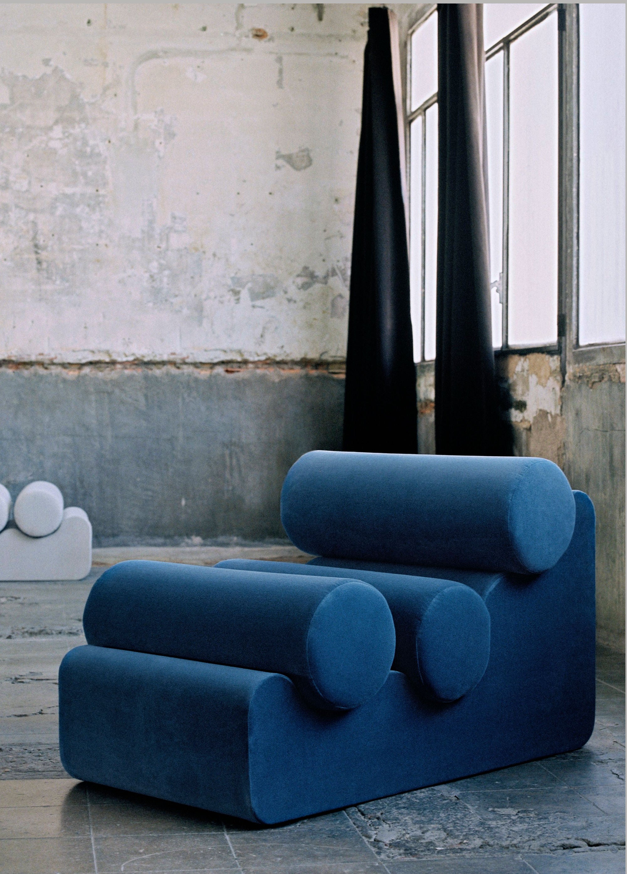 Velvet Plywood Lounge Chair by OWL | The Oblist