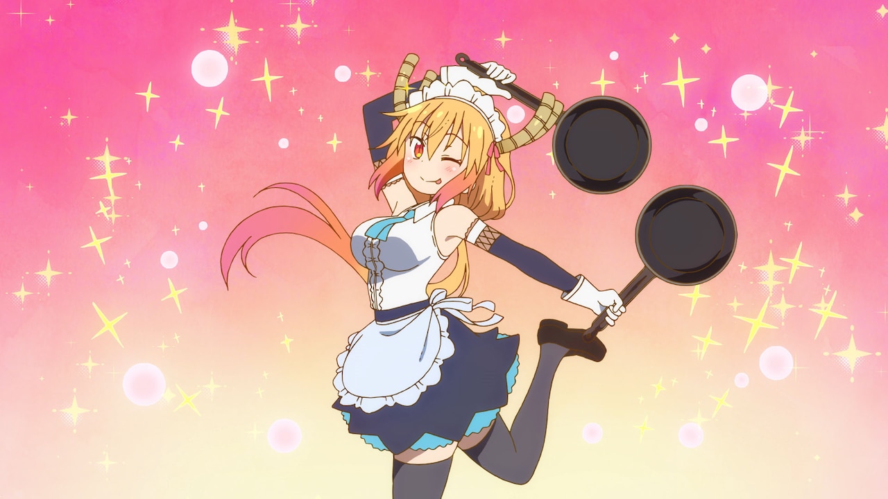 小林さんちのメイドラゴンS」“究極のメイド”トールが新しいメイド喫茶